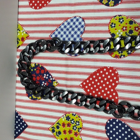 Glossy Black Chain Purse Strap 41" Long x 3/4" Wide #GBS-1 - Picture 4 of 7